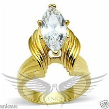 Brilliant 2.5Ct Marquise Cubic Zircon CZ AAA Engagement Ring 5 6 7 8 9 10 Gl088