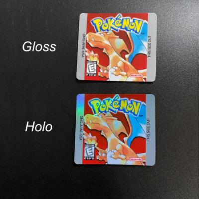 Label for Pokemon Red Gameboy sticker