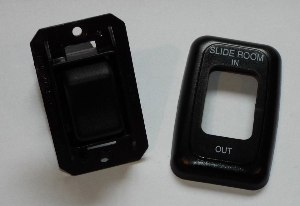 RV SLIDE ROOM SWITCH IN / OUT 3 PRONGS MOMENTARY W/ BEZEL 12V CAMPER ...