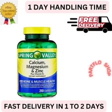 Spring Valley Calcium Magnesium and Zinc Dietary Supplement - 250 Caplets