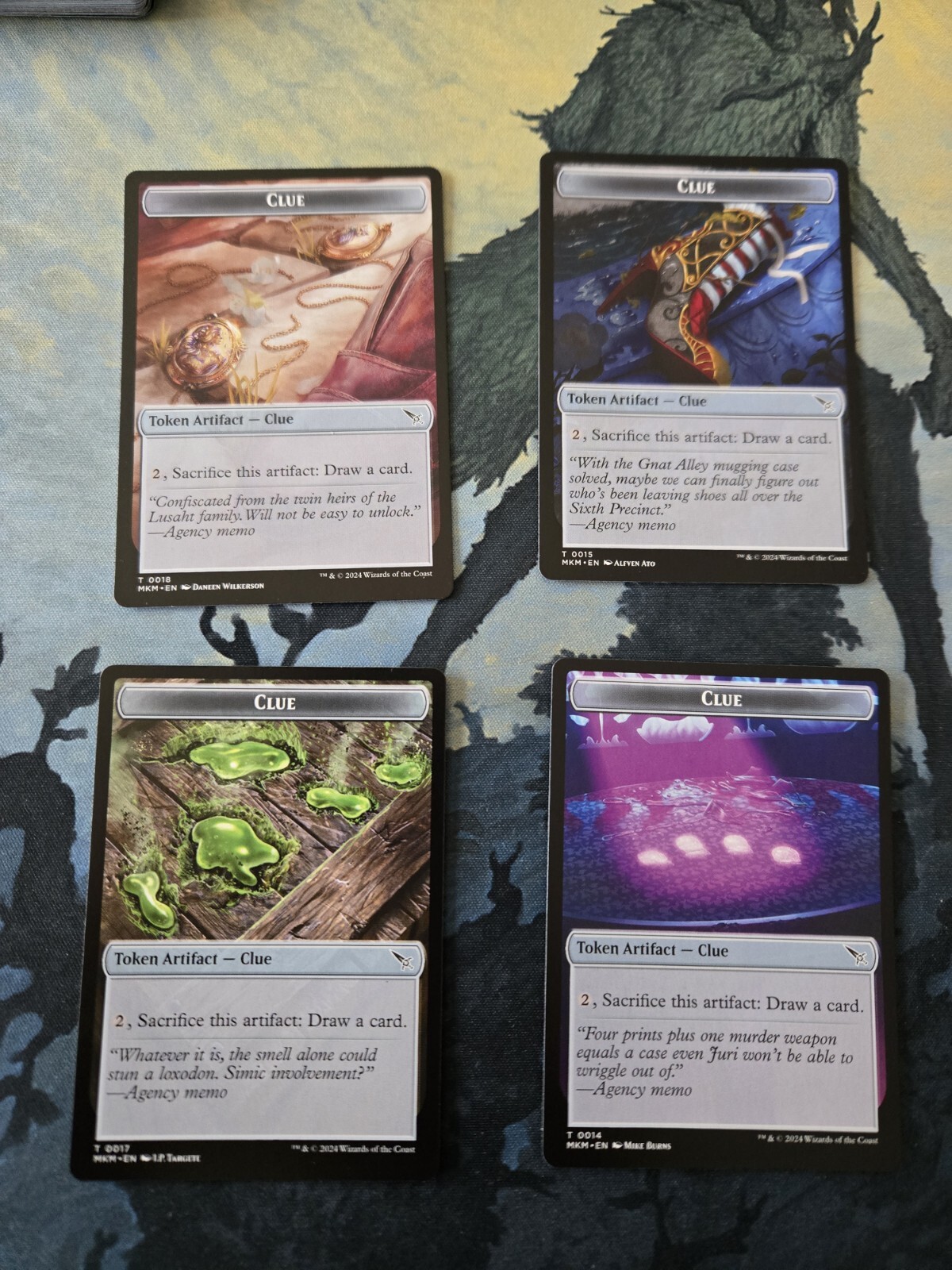 MTG MKM Clue Token Lot of 4 Near Mint Condition  