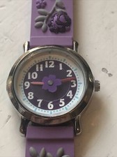 Purple Flower Watch NEW BATTERY