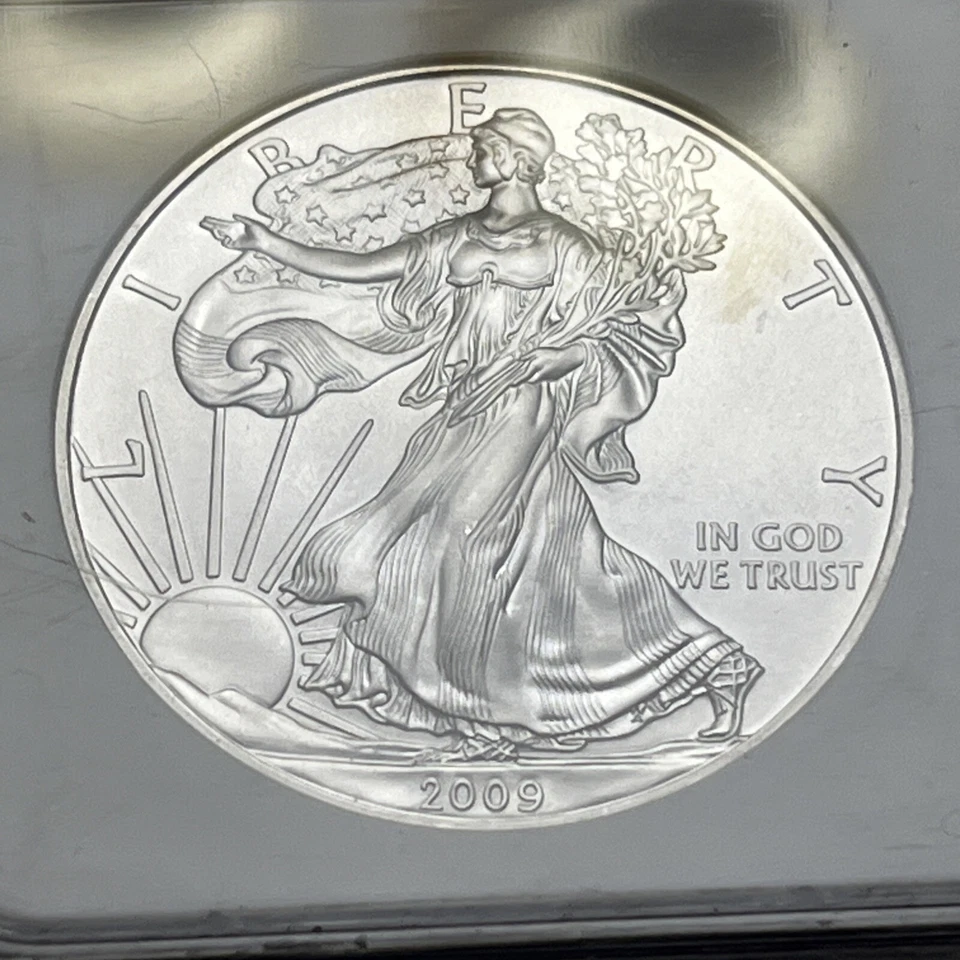 2009 AMERICAN SILVER EAGLE $1 MS69 EARLY RELEASE MS69 - 130 NGC - Image 4 of 4