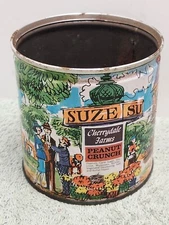 Vintage Cherrydale Farms Peanut Crunch Philadelphia Tin Metal Can