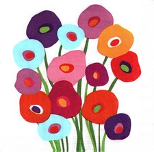  2 Two Paper Lunch Napkins for Decoupage/Mixed Media - Super Bouquet