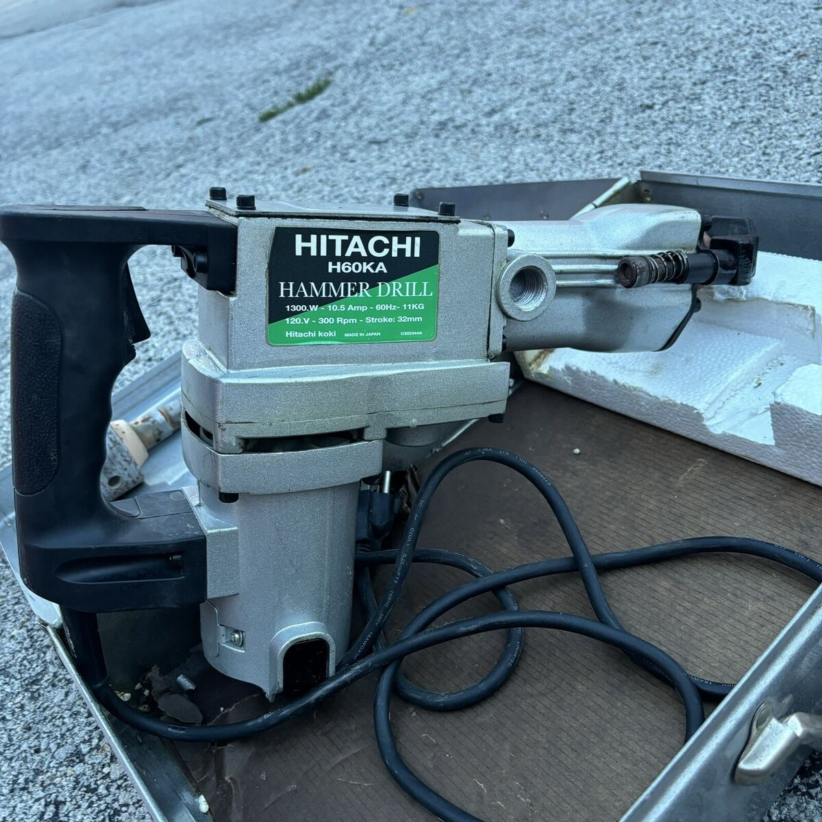 Rare Hitachi Koki H60KA Heavy Duty Hammer Drill C325344A W Rare Hitachi Koki H60KA Heavy Duty Hammer Drill C325344A W
