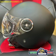 Casco 550 JFM Doppia Visiera Omologato ECE Nero Con Visiera Elicottero Scooter