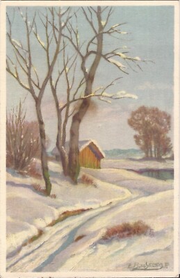 ARTIST SIGNED: E. Bachmann - Winter Scene