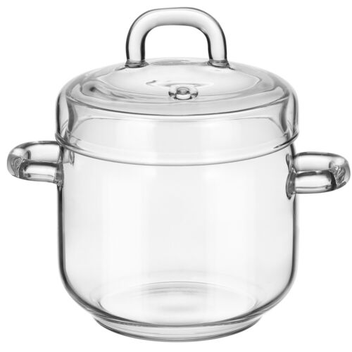 Glass Oven Blooming Pot Glass Sauce Stockpot Glass Covered Sauce Pan