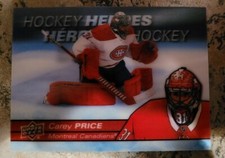 Carey price hockey heros 2021-22 tim hortons upper deck h-5