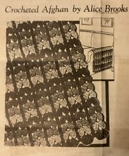 6040 AB Vintage Afghan Pattern to Crochet Repro 