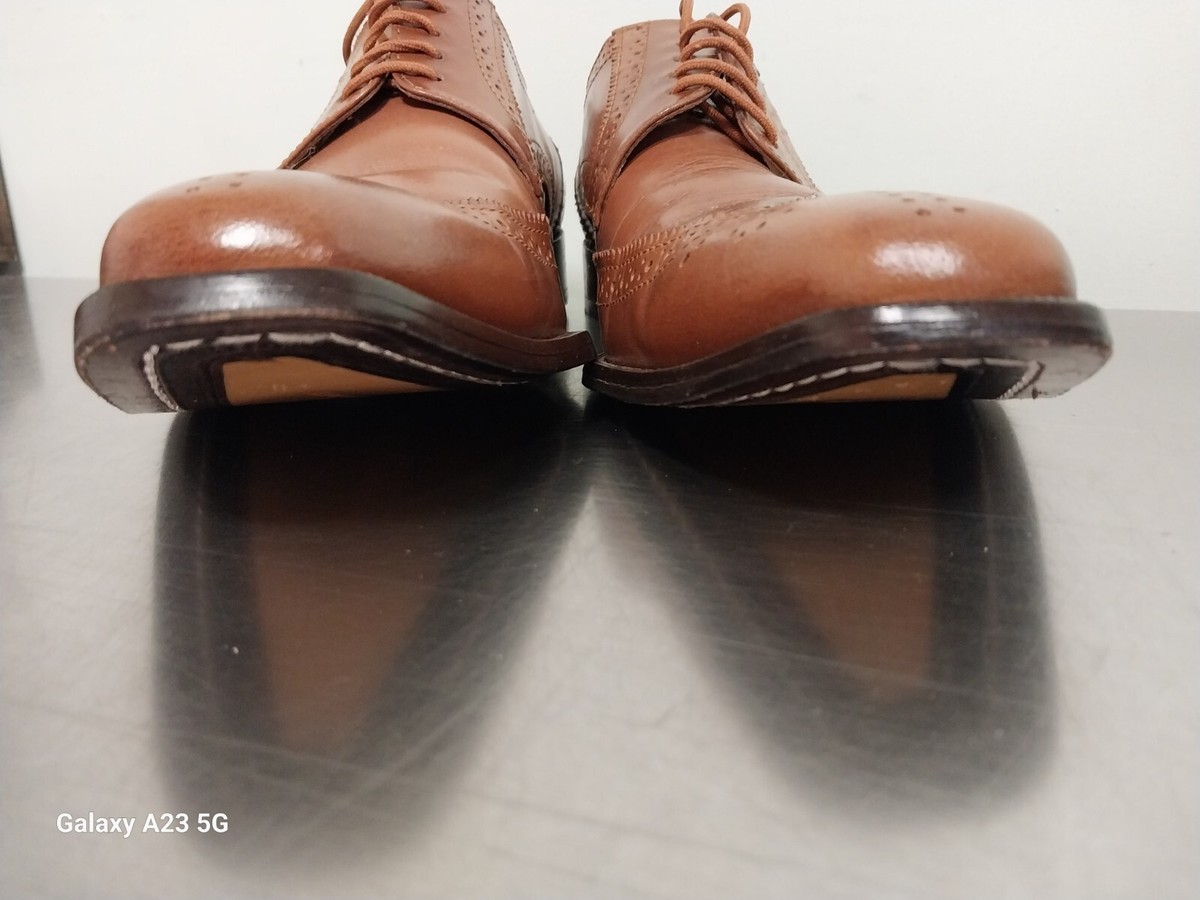 Men\'s 11M GIORGIO BRUTINI Brown/Cognac Leather Wingtip Oxfords C250504-2 EUC Men main image 2