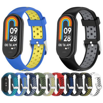 Breathable Silicone Watch Strap Band Sports Waterproof For XIAOMI Band 9/8 NFC