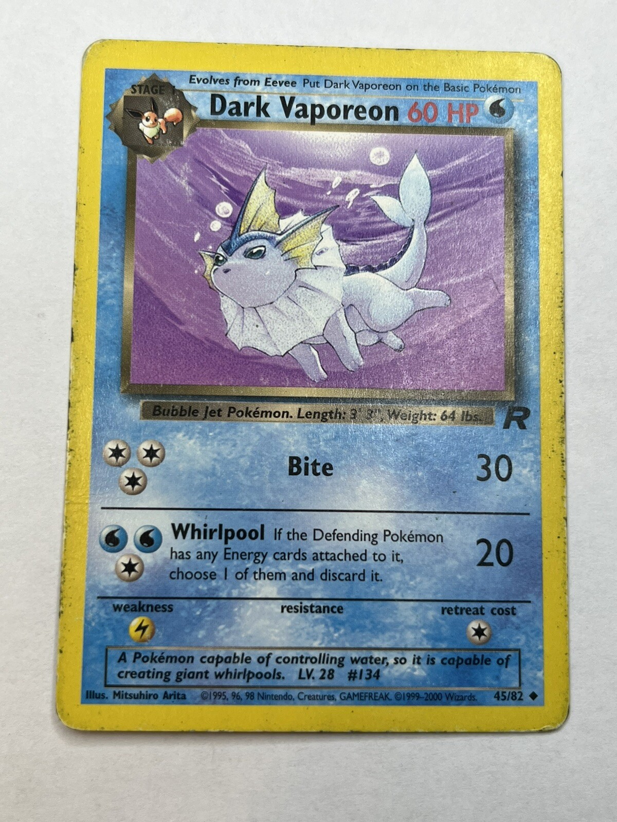 Pokemon Team Rocket - Dark Vaporeon 45/82 NM