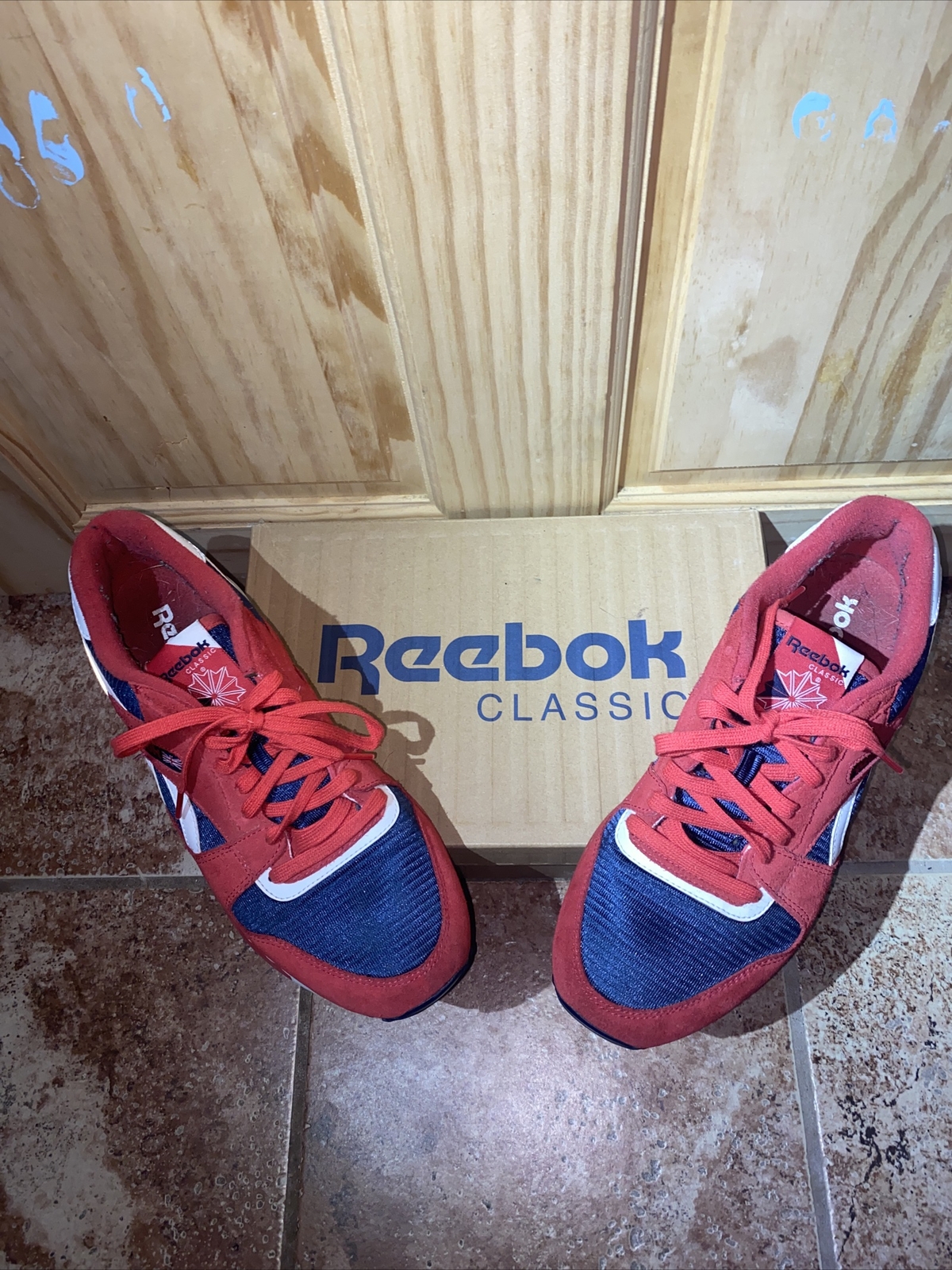 Mens Reebok Classic Red, White and Blue 