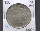 1923-Peace Dollar- UNC