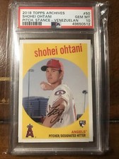 2018 Topps Archives Venezuelan Variation SP Shohei Ohtani RC PSA 10 LOW POP 🔥😳