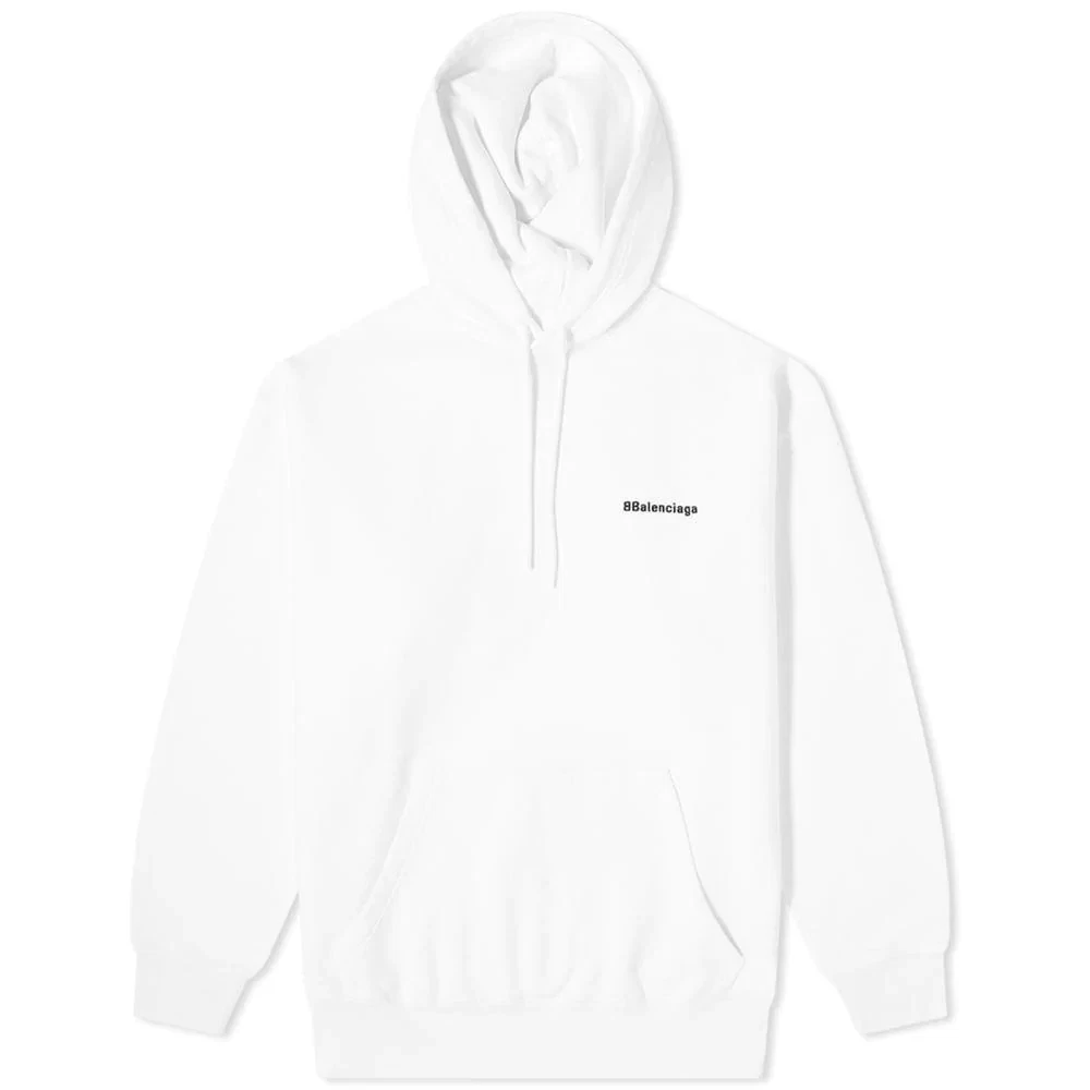 Balenciaga Back Logo Regular Fit Hoodie Bright RedWhite  FW22 Mens  US