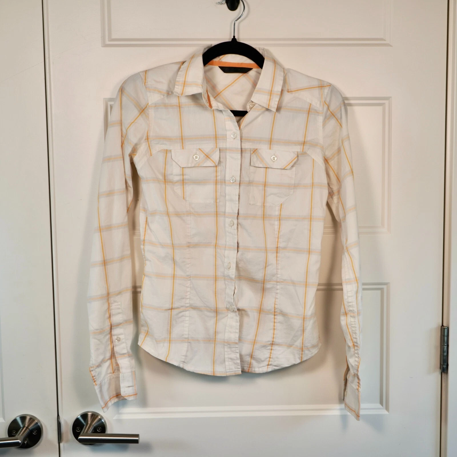 arcteryx button up plaid long sleeve shirt