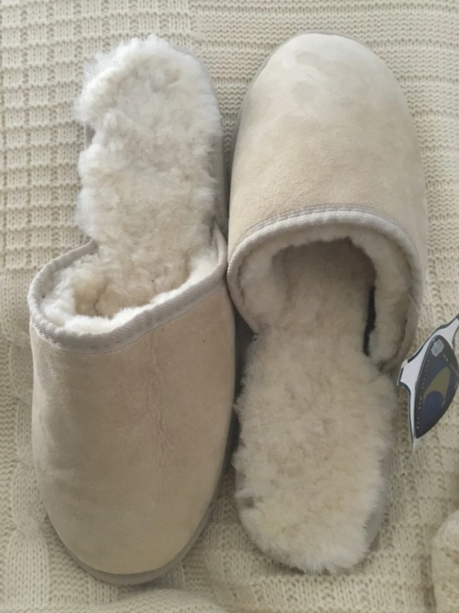 Golden Fleece Zealand Sheepskin Suede Slippers Sz. Large NWT eBay