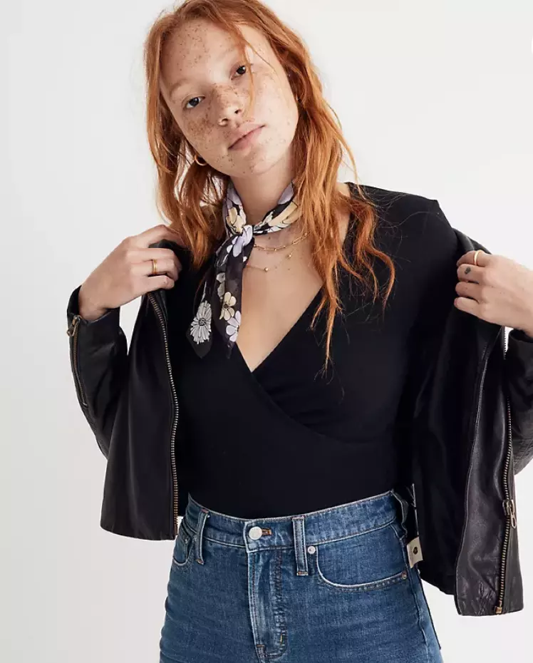 Madewell wrap bodysuit hotsell