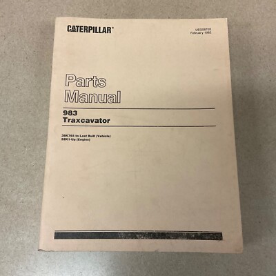 CAT Caterpillar 983 PARTS MANUAL BOOK CATALOG LIST TRACK LOADER sn 38K765-LAST
