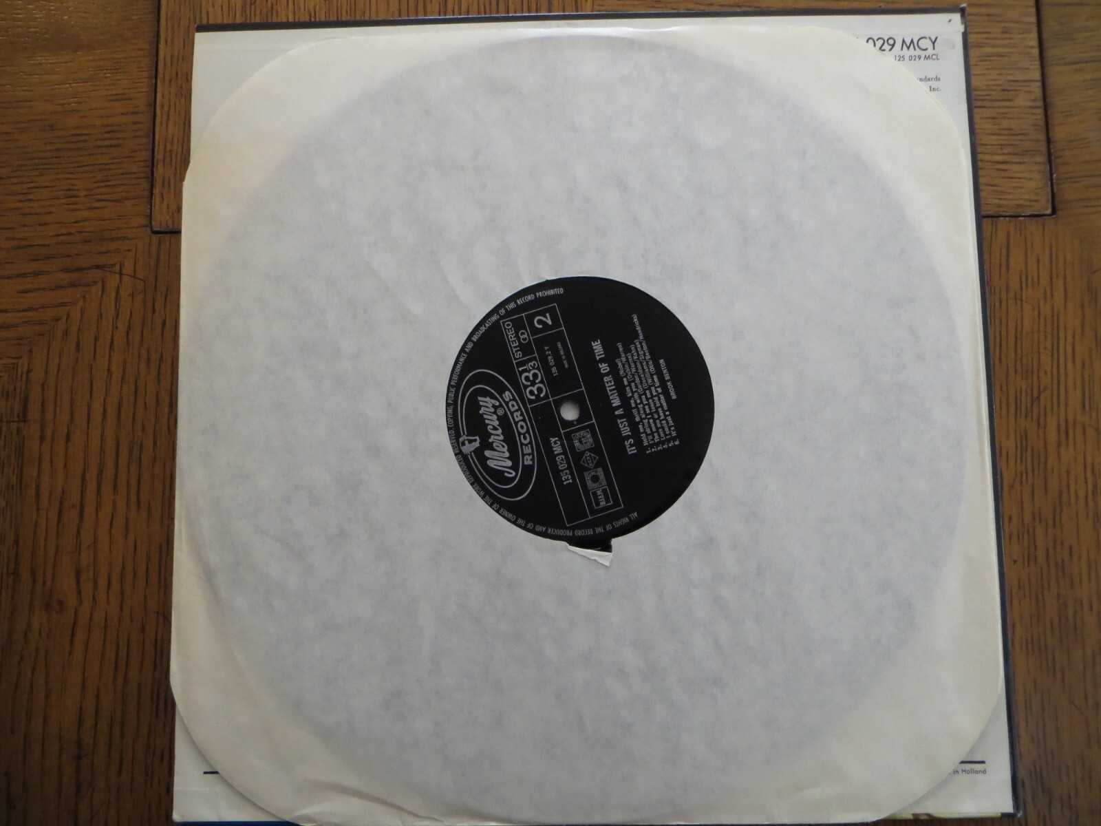 Brook Benton – It's Just A Matter Of Time - 1961 - Mercury 135 029 MCY Vinyl LP thumbnail 3