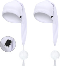 2 Pcs Men Silk Night Sleeping Cap Adjustable Drawstring Night Sleeping Cap with