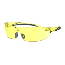 ANSI Z87 U6 Protective Safety Glasses Yellow Lens Light Wrap Around Frame
