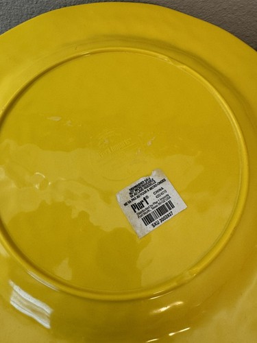 Pier 1 Imports Carmelo Melamin Essteller gelb 4er Set rund 10,5" - Bild 12 von 12