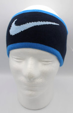 Nike Mens Seamless Knit Headband Reversible Lt Photo Blue/Obsidian/Celestine