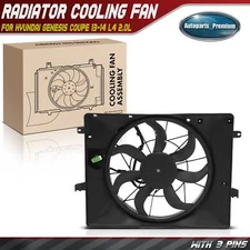 Single Radiator Fan Assembly w/ resistor for Hyundai Genesis Coupe 13-14 L4 2.0L