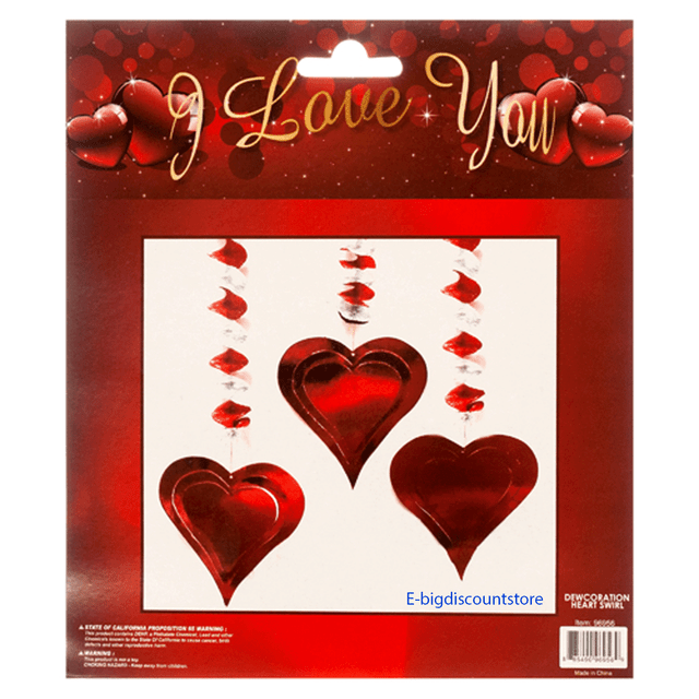 Valentine S Day Swirl Hanging Love Heart Door Romantic Room Home