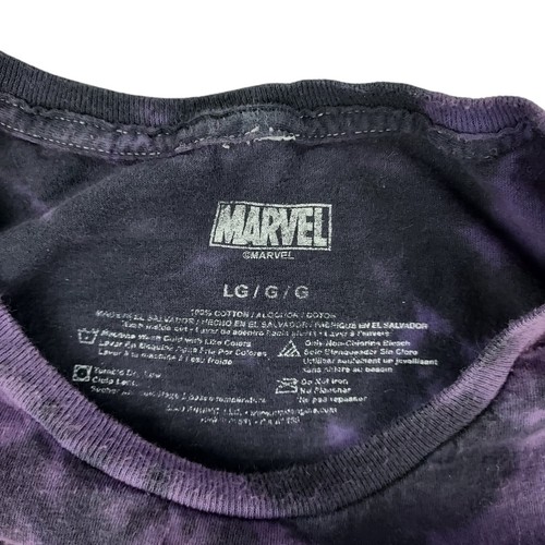 Marvel Venom T Shirt Mens Large Tie Dye Purple Short Sleeve Black Cotton - Picture 3 of 5