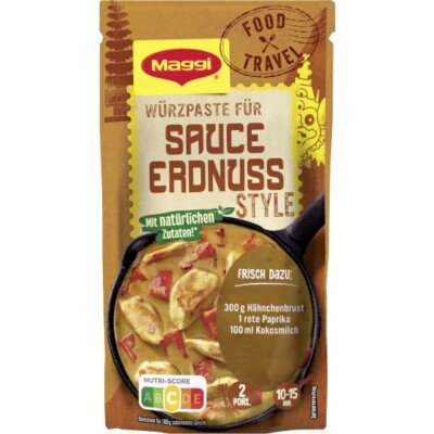 Maggi Indian Style Peanut Sauce LIQUID SAUCE pouch -1 pack/2 servings -65g