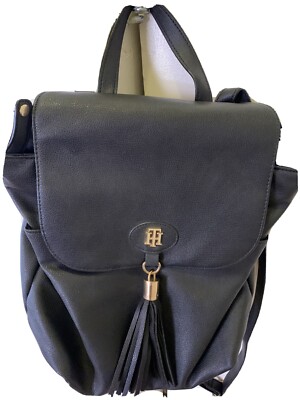 hilfiger leather backpack