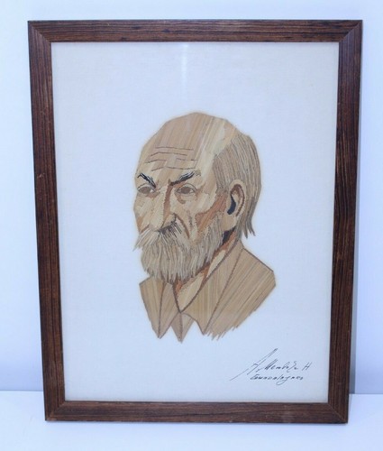 De colección A. Mendoza H Guadalajara México Arte Enmarcado Palo Viejo Firmado Imagen Raro - Imagen 5 de 12
