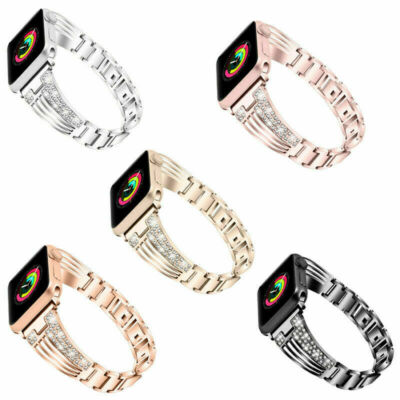 Women's Bling Metal Strap iWatch Band For Apple Watch Series 8 41mm 45mm 8gen S8