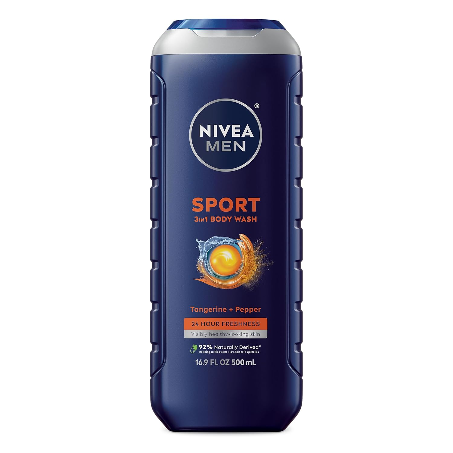 Nivea Men Sport Body Wash with Revitalizing Minerals Tangerine Pepper Scent