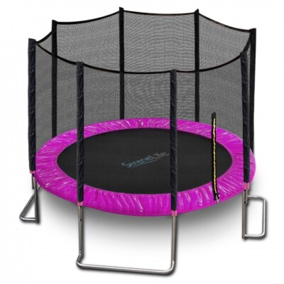 SereneLife 10FT Large Outdoor Jumping Fun Trampoline for kids & Safety Net Cage