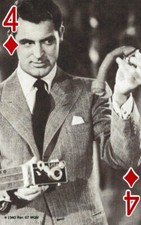 Cary Grant, Flickers Playing/Trading Card Rare 1974 Vintage