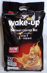 NEW VINACAFE WAKE UP PREMIUM 3 IN 1 INSTANT COFFEE 100 SINGLE SERVE STICK PACKAG