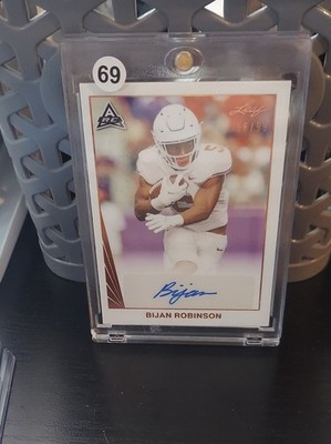 2021 Leaf Memories - 1990 Base Autographs Bijan Robinson #BA-BR1   /99  AU RC
