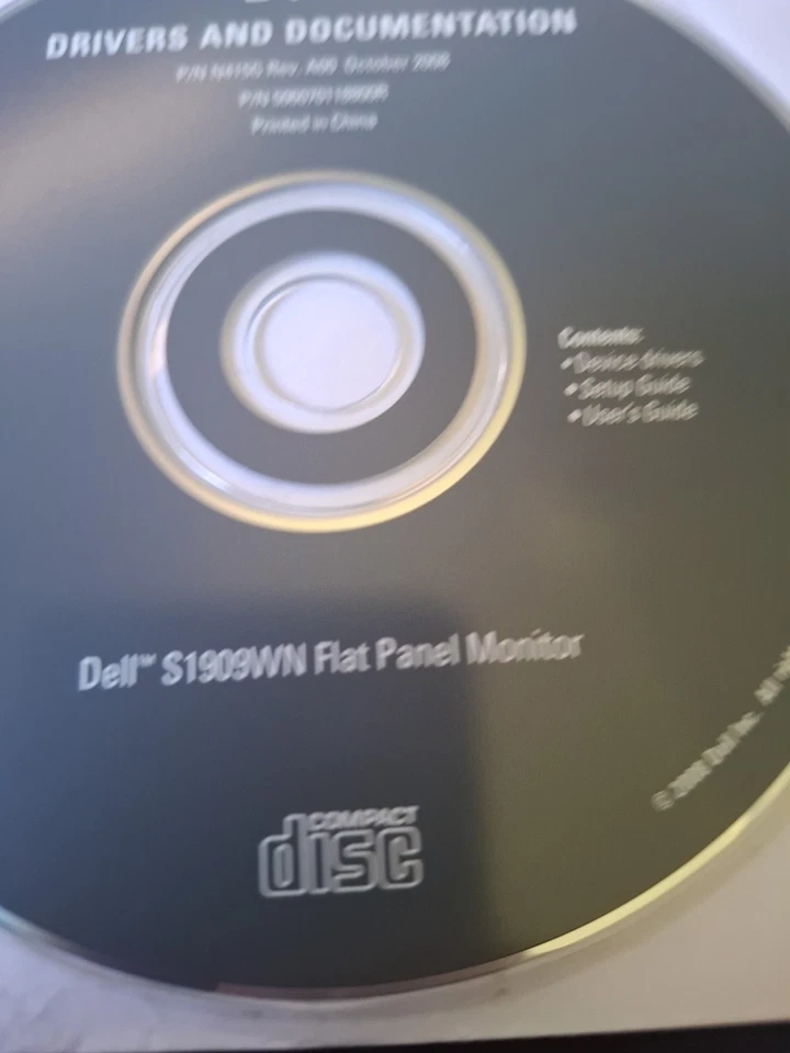 Dell S1909WN Flat Panel Monitor Drivers and Documentation CD - Image 2 of 3