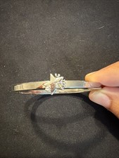 Coach  Bangle Silver Tone Star  Bracelet 