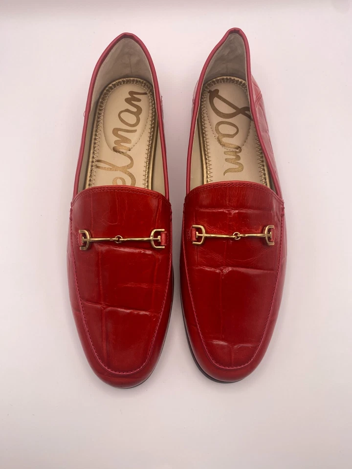 Mocasín Sam Edelman para mujer Loraine de cuero rojo talla 9 Foto 2 de 4