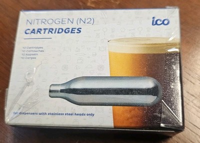 ICO 10Pcs N2 Cartridges or Nitrogen Cartridges for Nitro Cold Brew Coffee Maker 