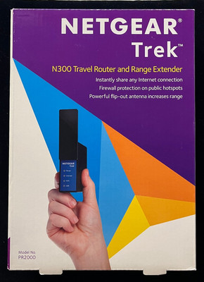 Netgear Trek N300 Travel Router and Range Extender Model No. PR2000 NEW! sealed!