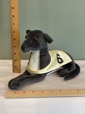 Vintage Greyhound Racing Dog Plush #6 Jacket Greyhound Race Track Gaming Promo
