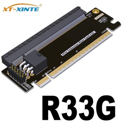 New PCI-E x16 Half to Full Height Extension Riser Card PCIe 5.0 x16 Test Adapter